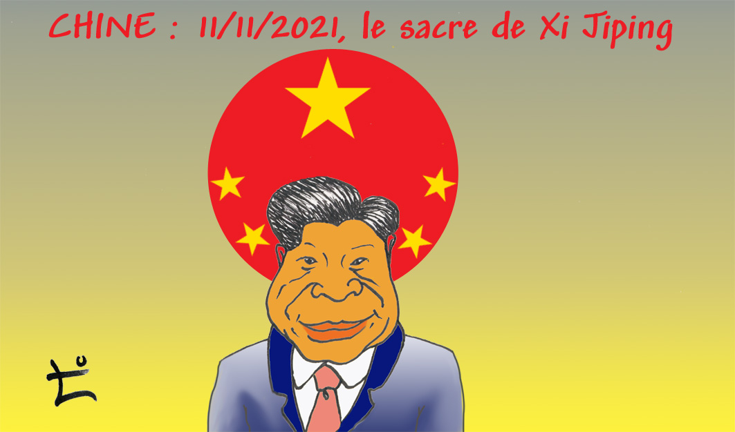 Dessin du mois 2021-11 – Chine : le sacre de Xi Jinping