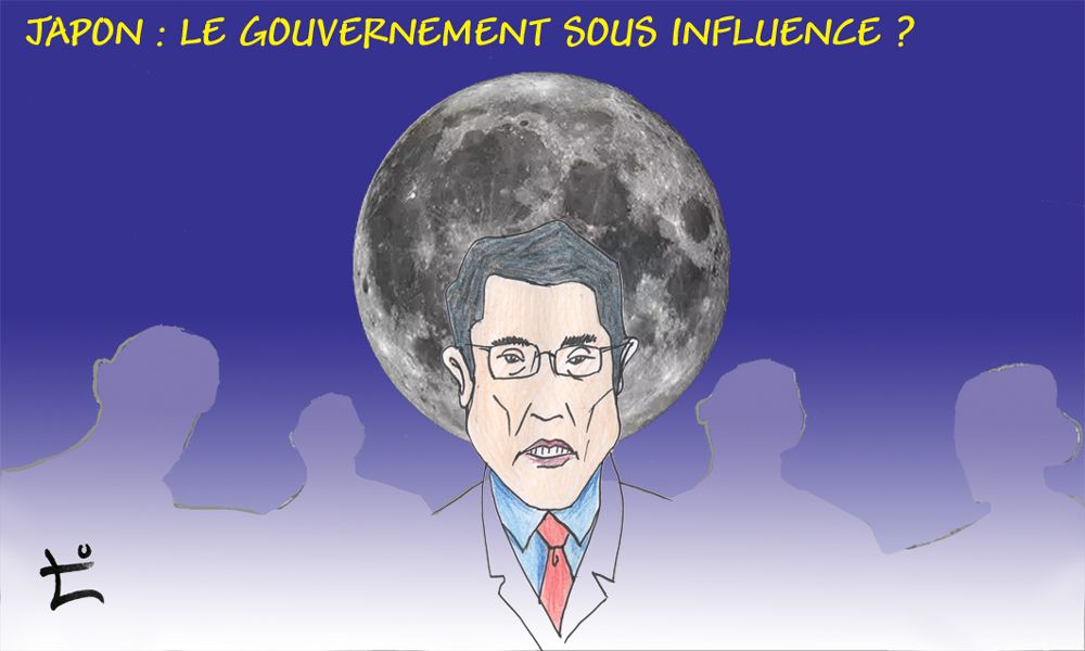 Dessin du mois 2022-10 – Japon : le gouvernement sous influence de la secte Moon