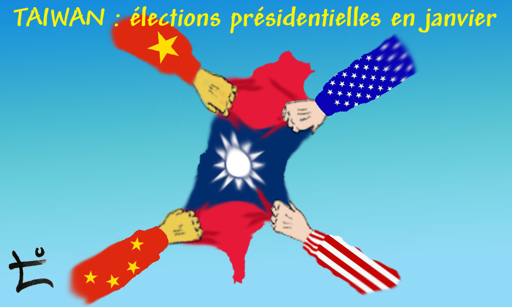 Dessin du mois 2023-12 – Taiwan : élections présidentielles en janvier
