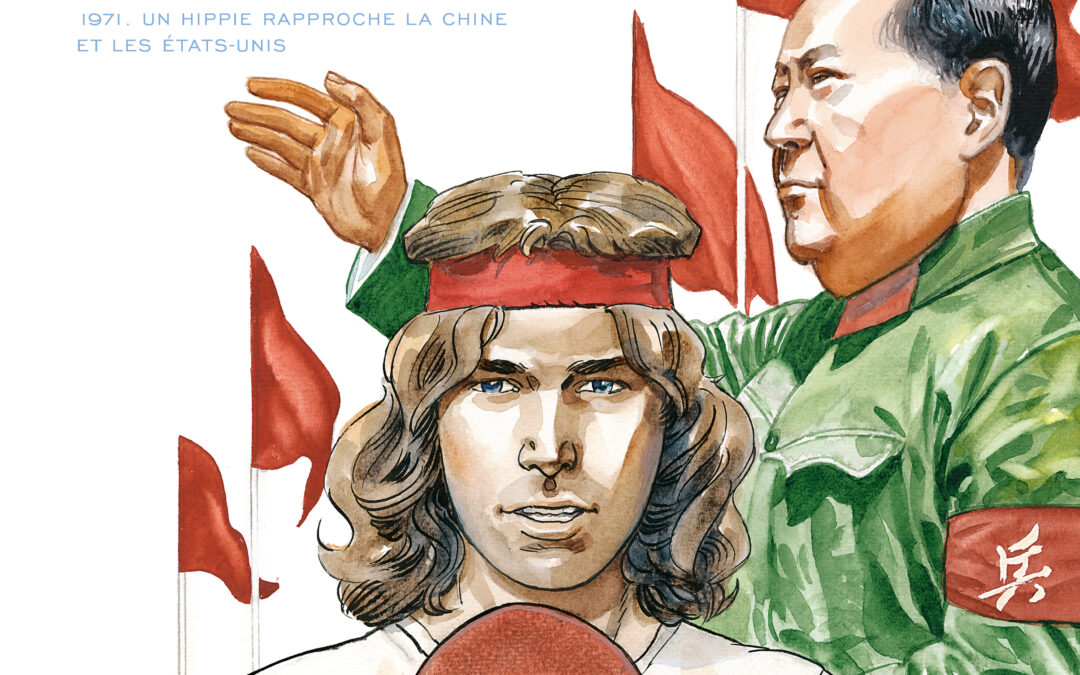 La diplomatie du ping-pong d’Alcante et Alain Mounier paraît aux éditions Delcourt.