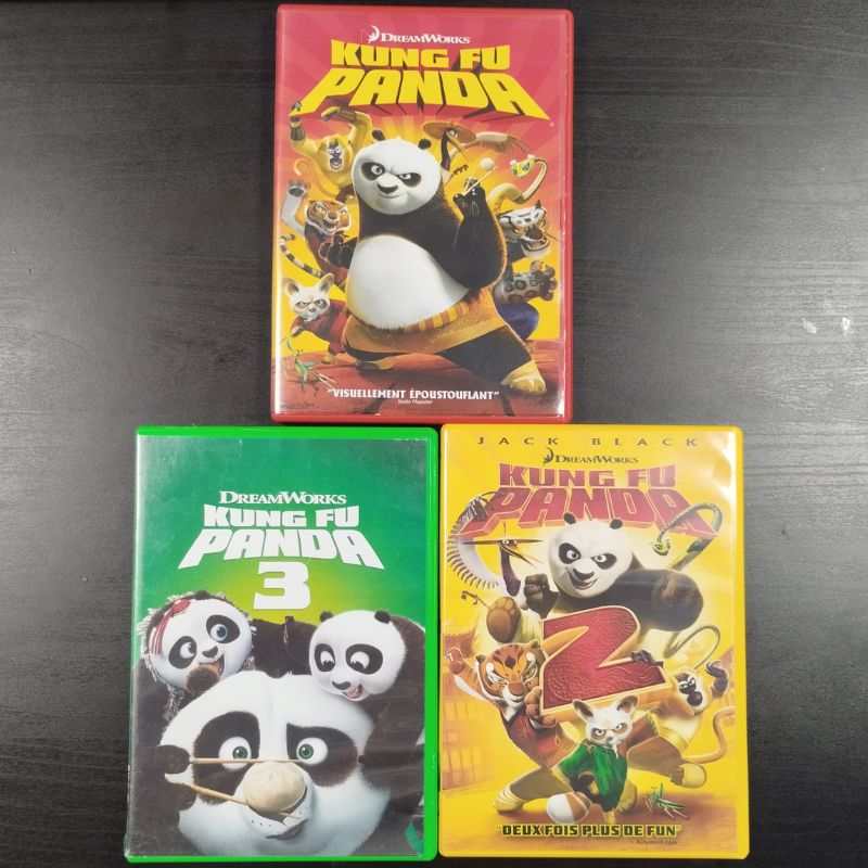 Pack DVD Kung fu panda 1 / 2 / 3