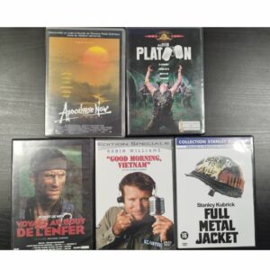 PACK DVD - Full metal Jacket + Platoon + Apocalypse Now + Voyage au bout de l’enfer + Good Morning Vietnam