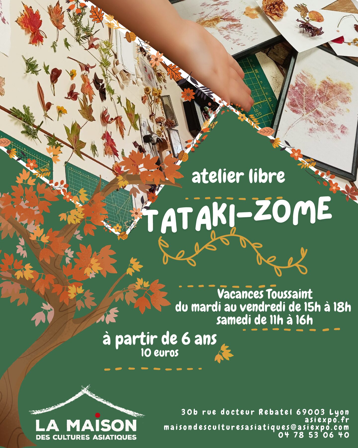 Vacances de Toussaint - Réalise un tableau tataki-zomé (à partir de 6 ans)